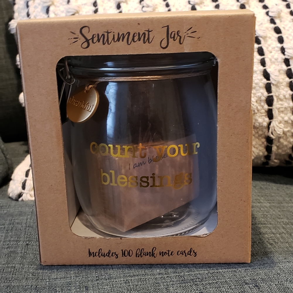 NIB Count Your Blessings Jar